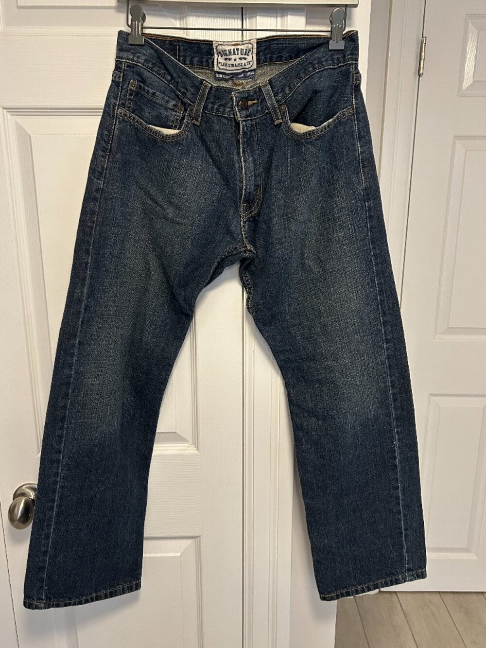 Levi’s Signature Slim Straight Blue Denim Jeans Mens Size 32x30 Casual Pants